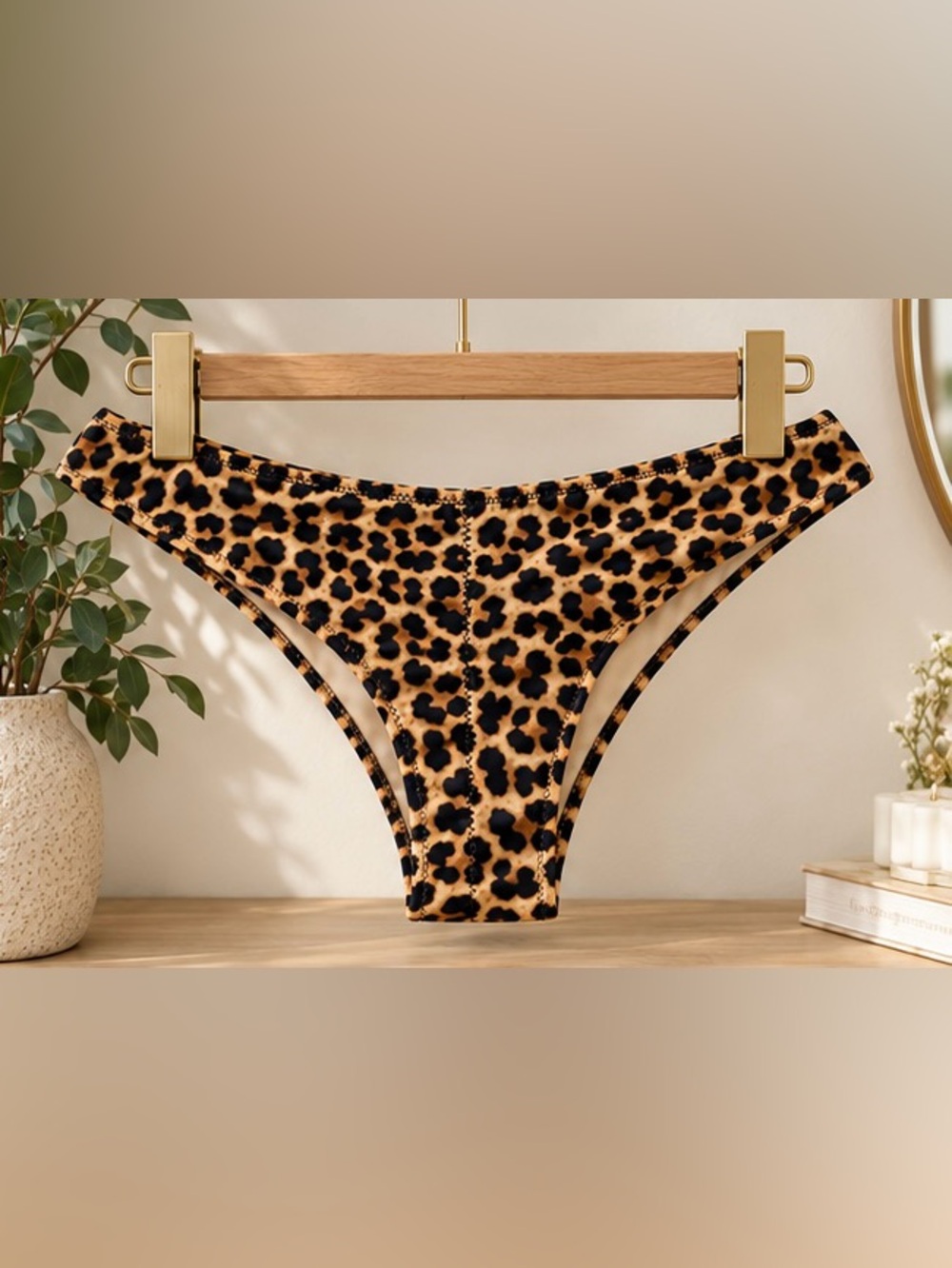 Victoria’s Secret PINK Leopard Print Cheeky Bikini Bottom S NWOT